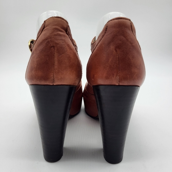 La Fee Maraboutee brown peep toe t-strap platform high heel Size 36 - Picture 4 of 14